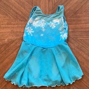 Blue Snowflake Kids Dance Leo